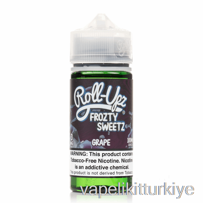 Vape Pen Vape Mate üzüm Buz - Meyve Suyu Roll-upz E-sıvı - 100ml 6mg